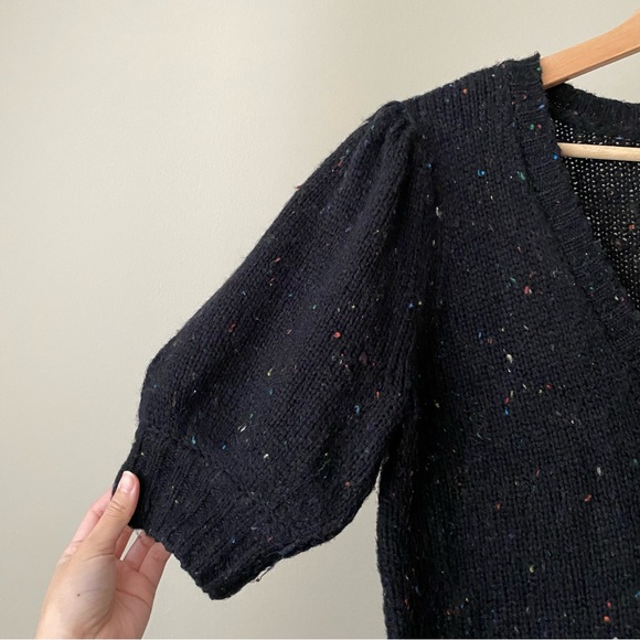 Rails Isla Confetti Wool Blend Sweater Knit Cardigan Puff Sleeve Size Small S - Picture 4 of 10